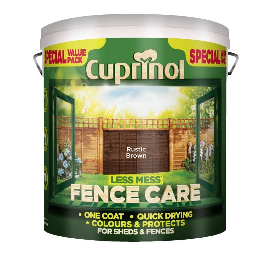 Cuprinol Less Mess Fence Care 6L Rustic Brown